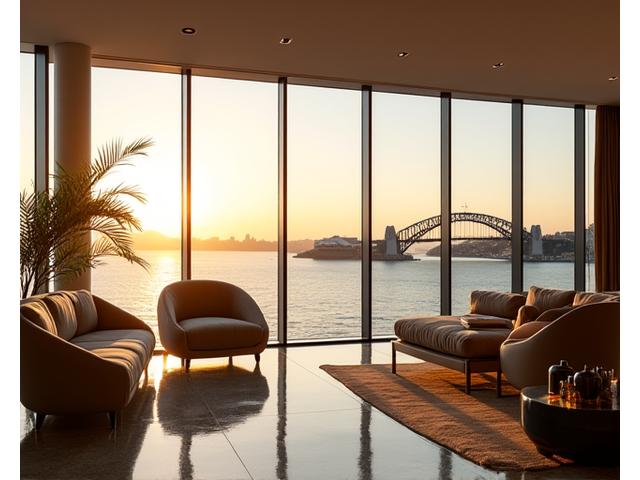 Luxury penthouse in Sydney with harbor views